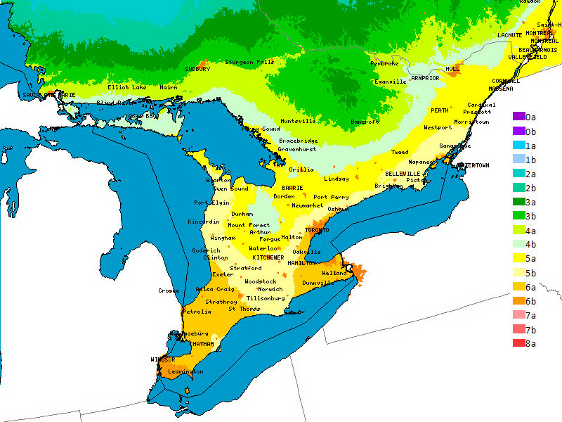 Plant Hardy Zones Southern Ontario Plant Hardy Zones Southern Ontario